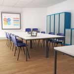 Flexi 25 rectangular table with graphite frame 1600mm x 800mm - Black
