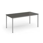 Flexi 25 rectangular table with silver frame 1600mm x 800mm - Onyx Grey