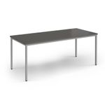 Flexi 25 rectangular table with silver frame 1800mm x 800mm - Onyx Grey