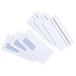5 Star DL Window Wallet Envelope Press Seal 90gsm 110x220mm White (Pack of 1000) 88508