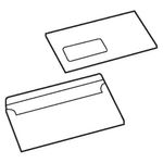 5 Star DL Window Wallet Envelope Press Seal 90gsm 110x220mm White (Pack of 1000) 88508