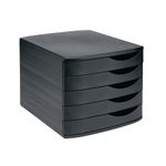 5 Star Desktop 5 Drawer Set A4 Documents up to 260x350mm Black/Black