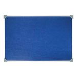 5 Star Felt Noticeboard with Wall Fixing Kit and Aluminium Trim 900x600mm Blue 171617