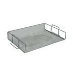 5 Star Mesh Letter Tray Scratch Resistant Stackable Side Load Landscape Foolscap Silver 287926