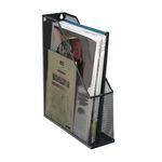 5 Star Mesh Magazine Rack Scratch Resistant with Non-Marking Rubber Pads A4+ Black 287934
