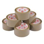 5 Star Packaging Tape Polypropylene Buff 48mmx66m (Pack of 6) 295896