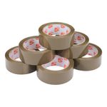 5 Star Office Packaging Tape Polypropylene 38mmx66m Buff (Pack of 6)
