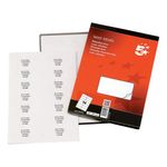 5 Star Multipurpose Labels Laser Copier Inkjet 99.1x38.1mm White (Pack of 1400) 296794
