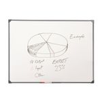 5 Star Drywipe Non-Magnetic Board with Fixing Kit and Detachable Pen Tray 1200x900mm 296980