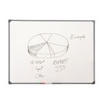 5 Star Drywipe Non-Magnetic Board with Fixing Kit and Detachable Pen Tray 1800x1200mm 296999