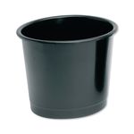 5 Star Office Waste Bin Polypropylene 14 Litre Capacity 304x254mm Black