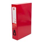 5 Star Box File Foolscap Red (Pack of 5) 332845