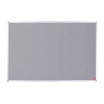 5 Star Felt Noticeboard with Wall Fixing Kit and Aluminium Trim 1200x900mm Grey 397816