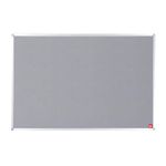 5 Star Felt Noticeboard with Wall Fixing Kit and Aluminium Trim 1200x900mm Grey 397816