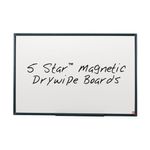5 Star Magnetic Drywipe Board Steel Trim with Fixing Kit and Detachable Pen Tray 1200x900mm 424127