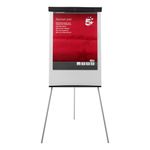 5 Star Office Flipchart Easel with Telescopic Legs 700x82x1900mm Black Trim