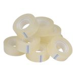 5 Star Easy-tear Tape Polypropylene Clear Small 40 Microns 18mmx33m (Pack of 8) 464866