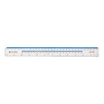 5 Star Ruler Plastic Shatter-resistant Metric and Imperial Markings 300mm Clear 513510