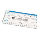 5 Star Ruler Plastic Shatter-resistant Metric and Imperial Markings 300mm Clear 513510