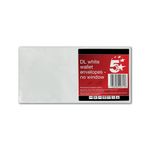 5 Star DL Wallet Envelope Self Seal 80gsm White (Pack of 25) 600371