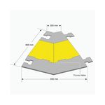 Traffic-Line Cable Protect Ramp Large Left Angle Sec Ylw/Blk FS607126
