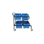 5 Star Mob Container Trolley +4 Containers 1400x640x1050mm FS644510