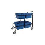 5 Star Mob Container Trolley +4 Containers 1400x640x1050mm FS644510