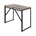 5 Star Lova Folding Rectangular Desk Grey Oak/Black FS646385