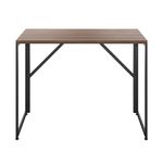 5 Star Lova Folding Rectangular Desk Dark Walnut/Black FS646392