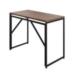 5 Star Lova Folding Rectangular Desk Dark Walnut/Black FS646392