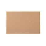 5 Star Cork Noticeboard Oak Effect Frame 900x600mm FS669041