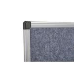 5 Star Fire Retardant Noticeboard 600x900mm Grey FS669100