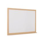 5 Star Magnetic Drywipe Whiteboard Wood Frame 1800x1200mm FS669114