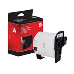 Five Star Non-OEM Replacement for Brother DK-11202 Black on White 62mm x 100mm 300/Roll FS672735