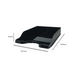 5 Star Self Stacking Letter Tray Black FS676658