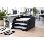 5 Star Self Stacking Letter Tray Black FS676658