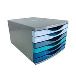 5 Star 6 Drawer Tower 180mm 6x30mm Cool Breeze/Grey FS676750