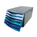 5 Star 6 Drawer Tower 180mm 6x30mm Cool Breeze/Grey FS676750