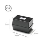 5 Star Card Index Box 5x3 Inch Black FS676901