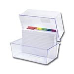 5 Star Card Index Box 5x3 Inch Crystal FS676954