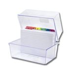 5 Star Card Index Box 6x4 Inch Crystal FS677017
