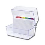 5 Star Card Index Box 8x5in Crystal FS677019