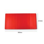 5 Star Double Sided Heat-Resistant Desk Mat 800x400mm Faux Leather Black/Red