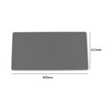 5 Star Double Sided Heat-Resistant Desk Mat 800x400mm Faux Leather Grey/White