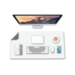 5 Star Double Sided Heat-Resistant Desk Mat 800x400mm Faux Leather Grey/White