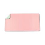 5 Star Double Sided Heat-Resistant Desk Mat Faux Leather Pink/Green FS677262