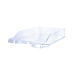 5 Star Contemporary Self Stacking Letter Tray Crystal FS677861