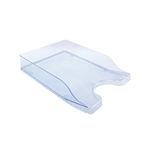 5 Star Contemporary Self Stacking Letter Tray Crystal FS677861