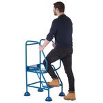 5 Star UK Domed Feet Punched 2 Tread Steps Blue FS687549