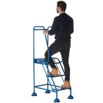 5 Star UK Domed Feet Punched 3 Tread Steps Blue FS687550